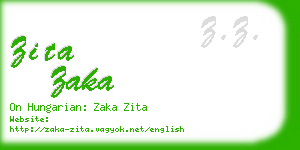 zita zaka business card